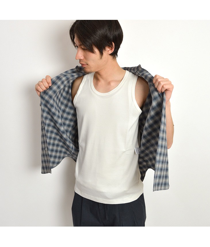 期間限定 クーポンで10 Off 30 Off Blurhms ブラームス シルク コットン リブ タンクトップ インナー メンズ 無地 日本製 Silk Cotton Rib Tank Top セール Sale セール 割引率別 30 Off Rococo ロココ 通販 メンズファッション