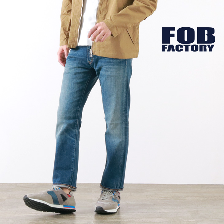 50 Off Fob Factory Fobファクトリー F1139 ワンウォッシュ ストレッチ ストレート デニム パンツ 5ポケット ジーンズ メンズ 日本製 セール Sale セール パンツsale Rococo ロココ 通販 メンズファッション