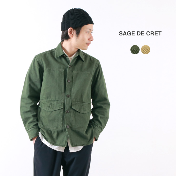50 Off Sage De Cret サージュデクレ コットン ヘンプ ツイル シャツジャケット ワークシャツ メンズ 日本製 セール アウター シャツジャケット Rococo ロココ 通販 メンズファッション