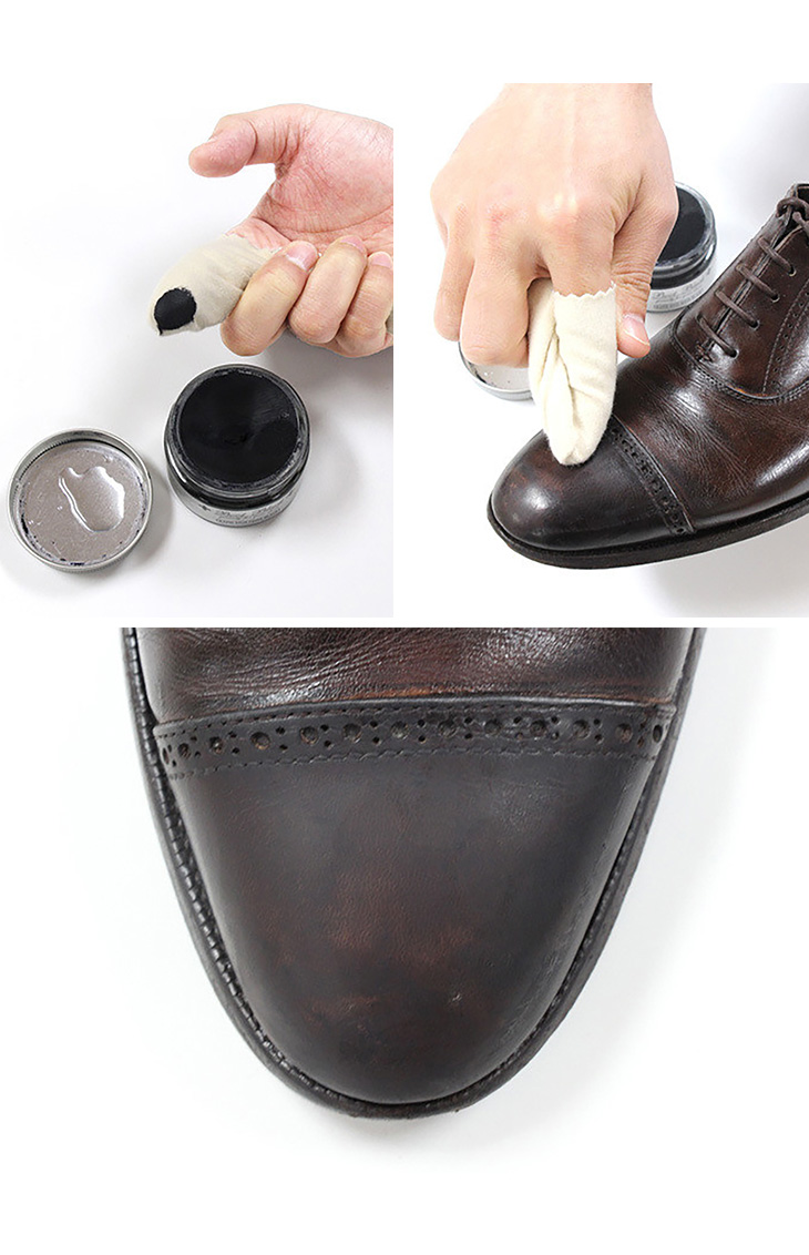 市場 コロンブス 簡単ハイシャイン 鏡面磨き ブートブラックシルバーライン 靴クリーム