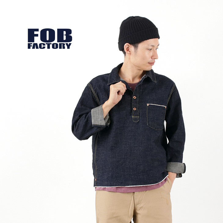 Fob Factory Fobファクトリー F2384 G3 デニム プルオーバー ジャケット メンズ 日本製 Denim Pull Over Jk アウター Gジャン デニムジャケット Rococo ロココ 通販 メンズファッション