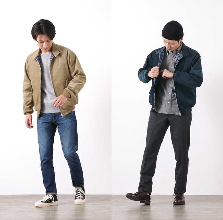 Off Trafalgar Shield トラファルガーシールド T 9 ハリントン ジャケット アンティーク コーデュロイ W シンサレート メンズ スイングトップ 日本製 セール アウター ブルゾン Rococo ロココ 通販 メンズファッション