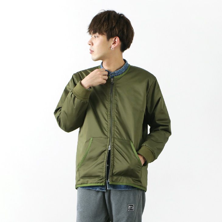 Re Made In Tokyo Japan アールイー シンダウン ウィンター ブルゾン メンズ 冬 インナー ダウン 持ち運び 旅行 きれいめ 上品 日本製 5021a Bl Thin Down Winter Blouson アウター ジャケット ダウンジャケット