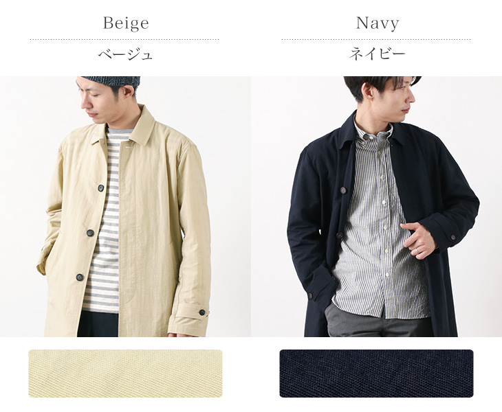 Off Rococo ロココ マリンコート スプリングコート ステンカラー 撥水 メンズ 日本製 Marine Coat セール Rococo ロココ アウター Rococo ロココ 通販 メンズファッション