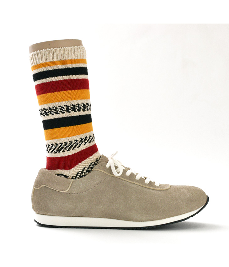 Rototo ロトト R1315 ジャガード ストライプ ソックス メンズ レディース 日本製 Jacquard Stripes Socks グッズ 小物 靴下 Rococo ロココ 通販 メンズファッション