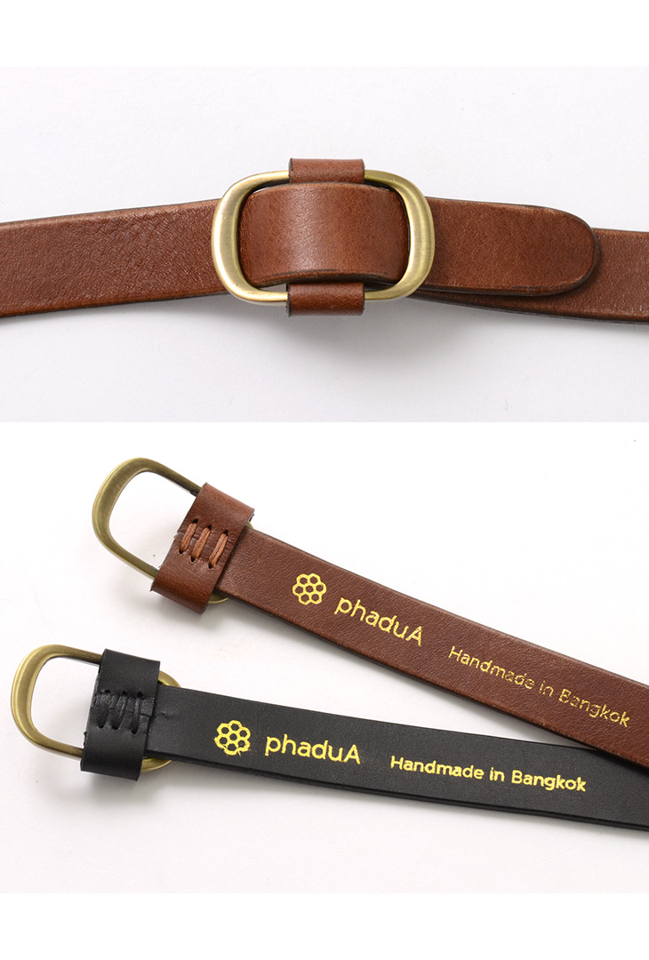 Phadua パ ドゥア ホールレス レザー バックル ベルト 18mm メンズ レディース 本革 細身 穴無し グッズ 小物 ベルト Rococo ロココ 通販 メンズファッション