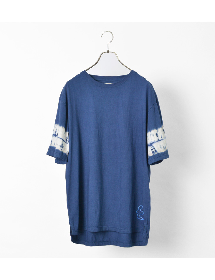 Slow Hands スローハンズ タイダイスリーブ Tシャツ ろうけつ染め タイダイ柄 刺繍 半袖t Dt 2 Tie Dye Tie Dye Sleeve S S T Cotton100 Tシャツ 半袖tシャツ 半袖プリント Rococo ロココ 通販 メンズファッション