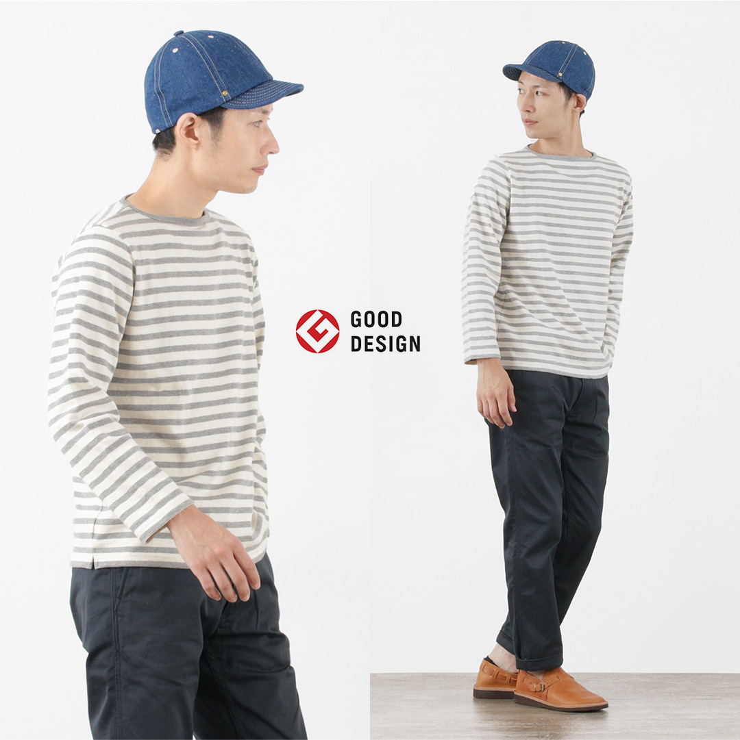 Tieasy ティージー Hdcs ボートネック ボーダーバスクシャツ 長袖 コットン Tシャツ メンズ レディース 日本製 Te001bd Hdcs Boatneck Borderbasque Shirt Tシャツ 長袖tシャツ 長袖ボーダー Rococo ロココ 通販 メンズファッション